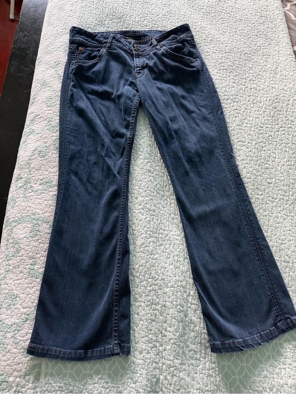 Hudson Signature Bootcut Jeans Size 31 Dark Wash Y2K Flap Pocket Stretch